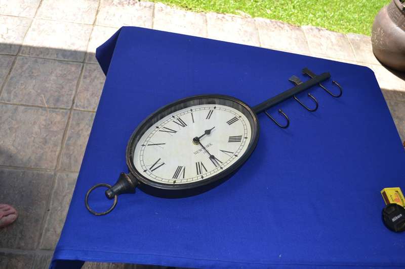 Vintage New York Key Shaped Metal Wall Clock
