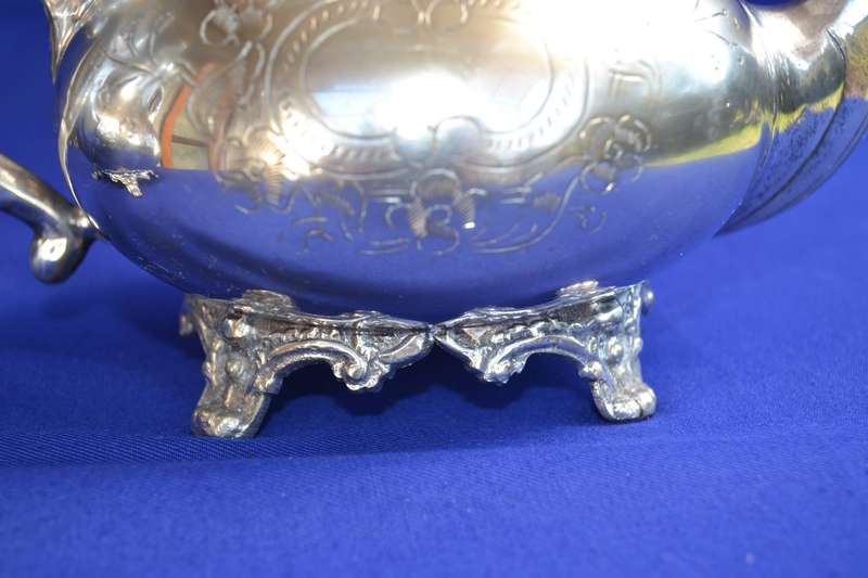 Vintage Engraved Coffee and Tea Pot Set - EPNS