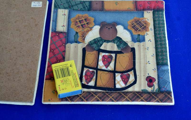Vintage Quilted Pot Stands x 2