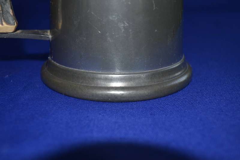 Vintage sheffield English Pewter Bone Handle Tankard