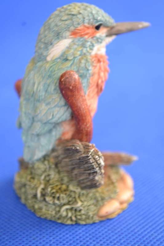 A Pair of Small Resin Bird Ornaments by CA