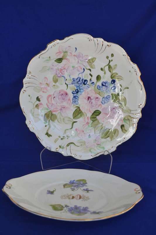 Duchess China and Hand Painted Cake Plates