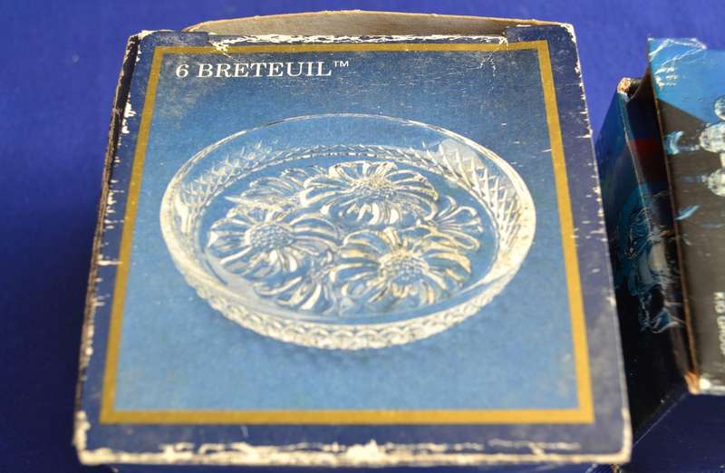 Cristal d'Arques Breteuil Lead crystal Coasters and Twilight Crystal Candle Holders