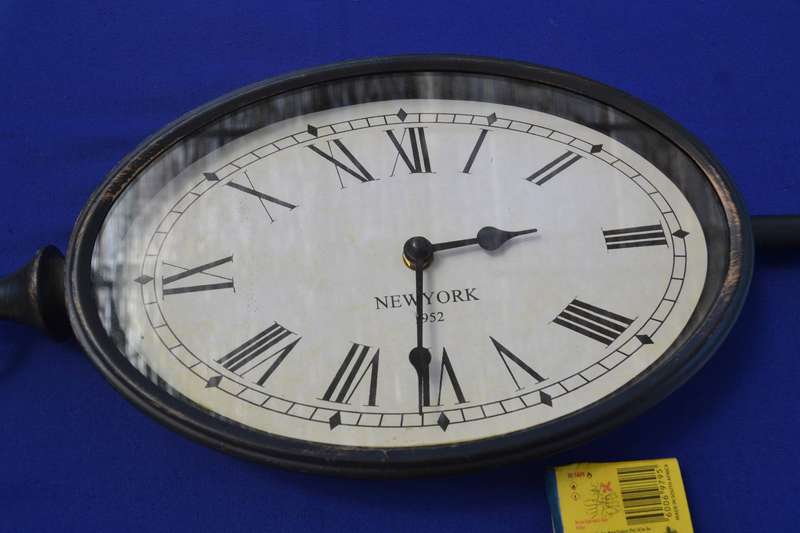 Vintage New York Key Shaped Metal Wall Clock
