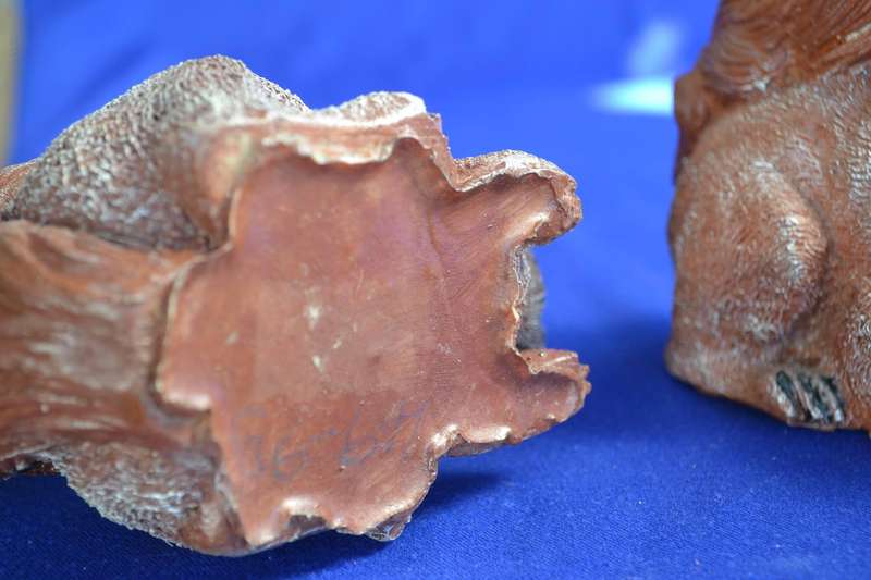 Pair of  Resin Squirrel Ornaments