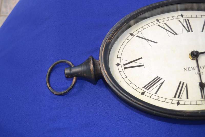 Vintage New York Key Shaped Metal Wall Clock