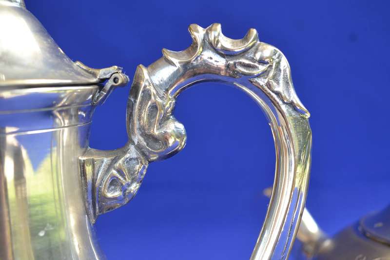 Vintage Engraved Coffee and Tea Pot Set - EPNS