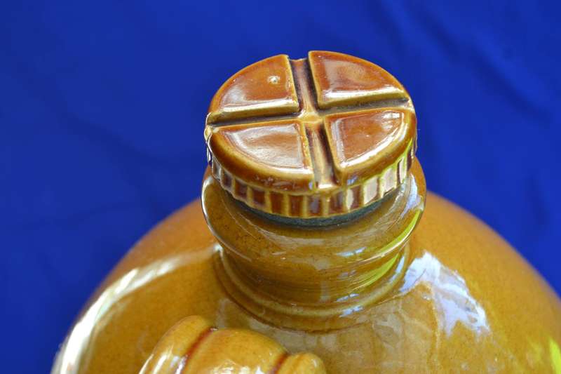Large Vintage Two Tone 2 Gallon Stoneware Flagon Made in England