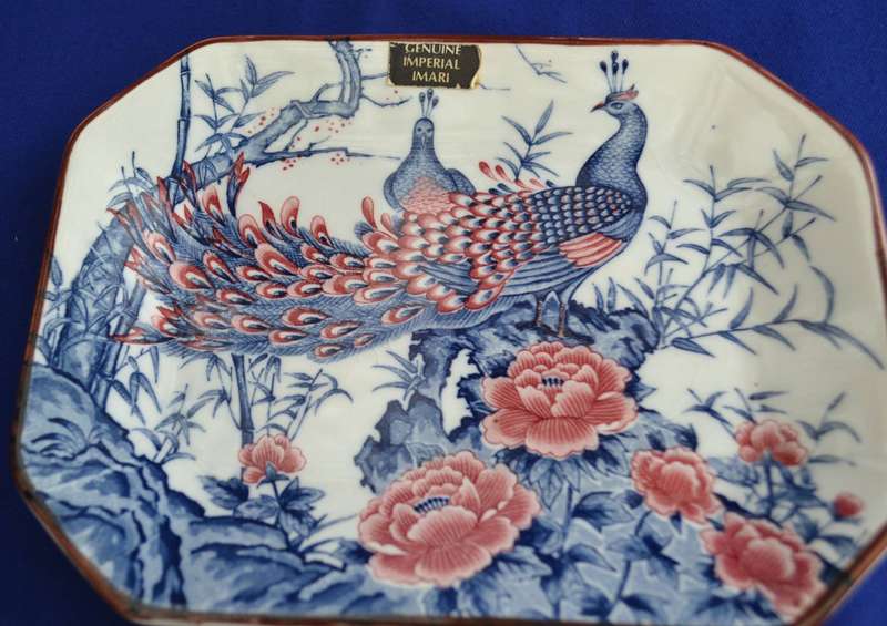 Vintage Rectangular Imperial Imari Plates x 2