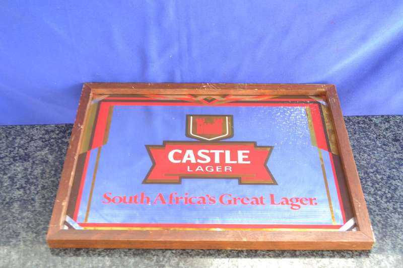 Castle Lager Framed Bar Mirror