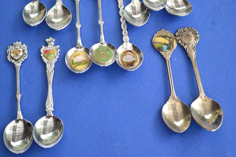 Assorted Vintage Collectable Spoons - 14 Pieces