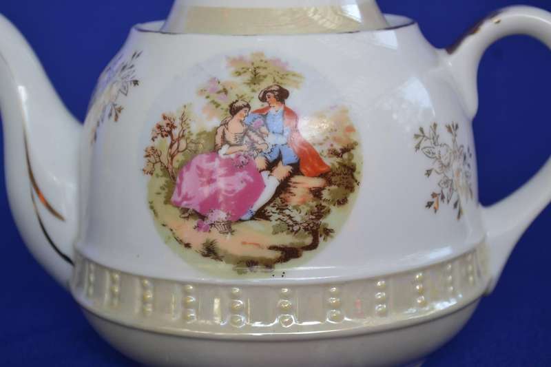Fine Bone China Demitasse Cups and Saucers, and Tea Pot - Japan
