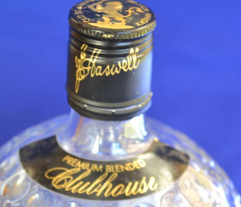 Old St Andrews Clubhouse Blended Scotch Whisky  Bottle and Small Amber Glass Decanter