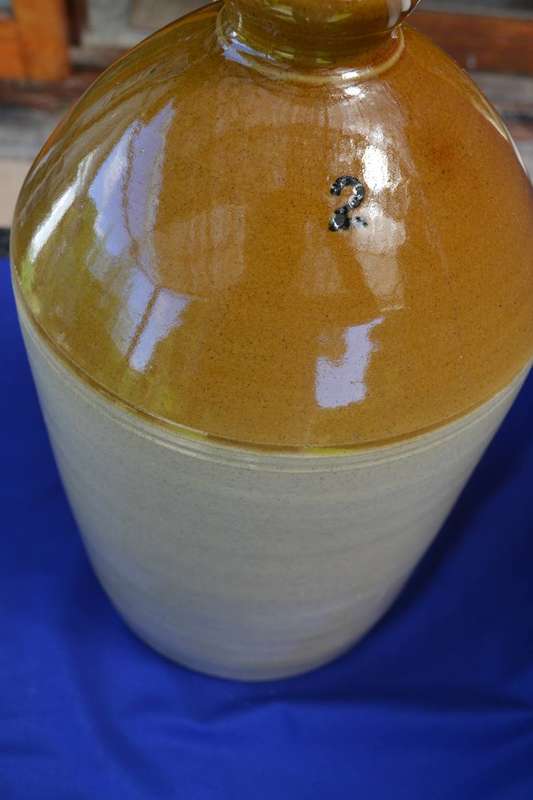 Large Vintage Two Tone 2 Gallon Stoneware Flagon Made in England