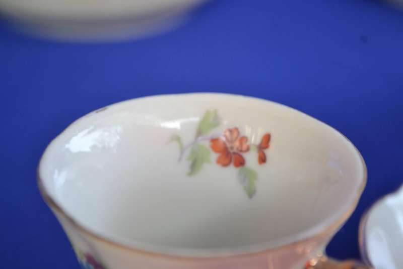 Fine Bone China Demitasse Cups and Saucers, and Tea Pot - Japan