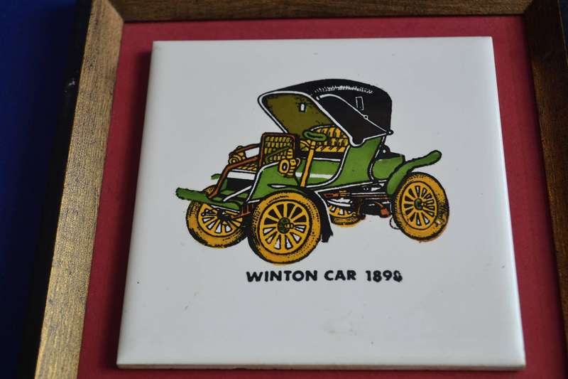 Framed Ceramic Tiles - Vintage Cars and Sail Ships