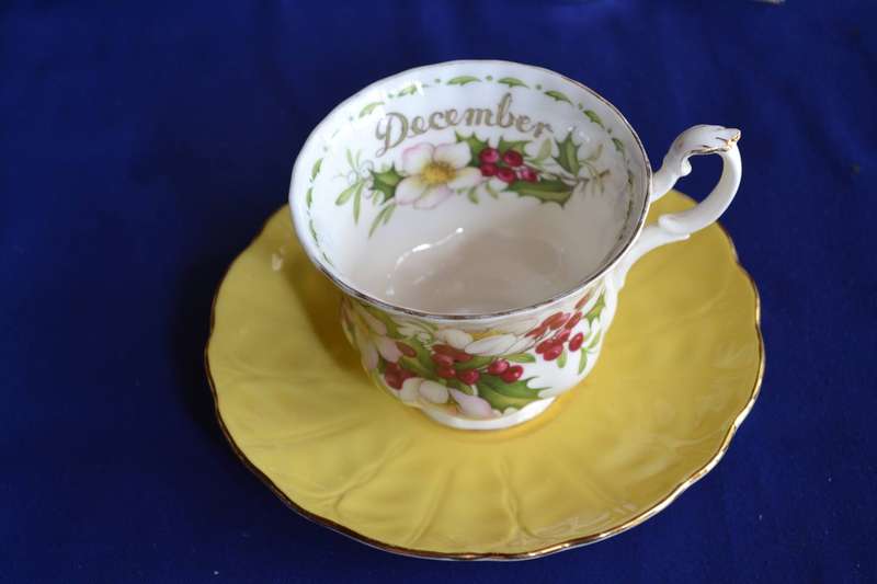Royal Albert Flower of the Month "December"  Tea Cup and Aynsley Saucer