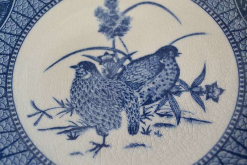 Vintage Blue and White Oriental Style Plates x 2
