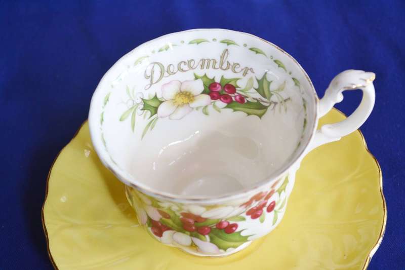 Royal Albert Flower of the Month "December"  Tea Cup and Aynsley Saucer