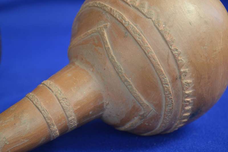 Vintage Jabena Eritrean Clay Coffee Pot and Terracotta Clay Wine Pitcher