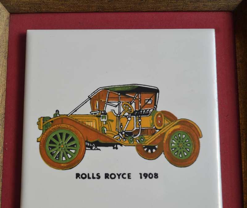 Framed Ceramic Tiles - Vintage Cars and Sail Ships