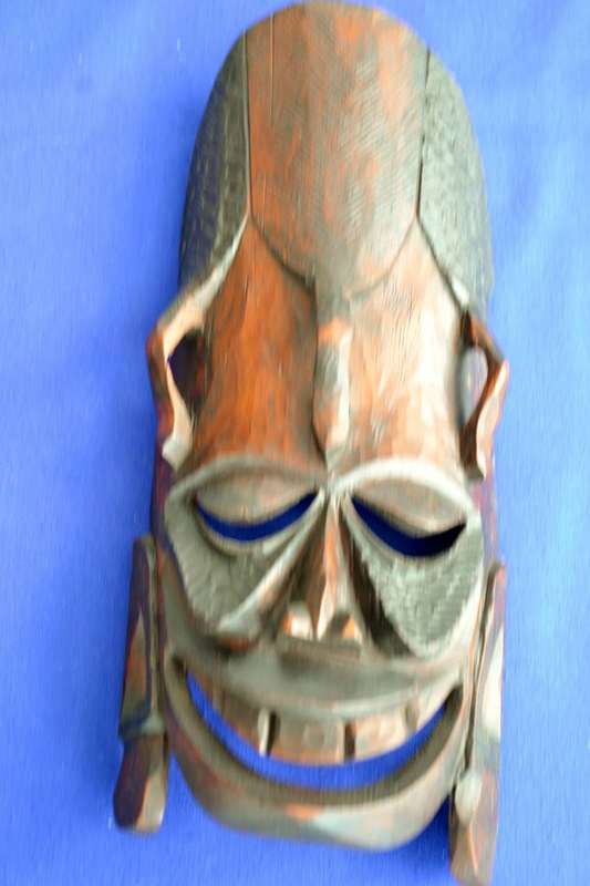 Decorative Carved Mask Wall Hangings and African Sandals