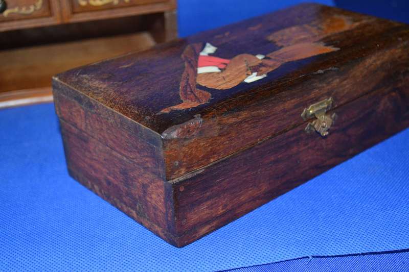 Vintage Wooden Trinket/ Jewellery Boxes x 2
