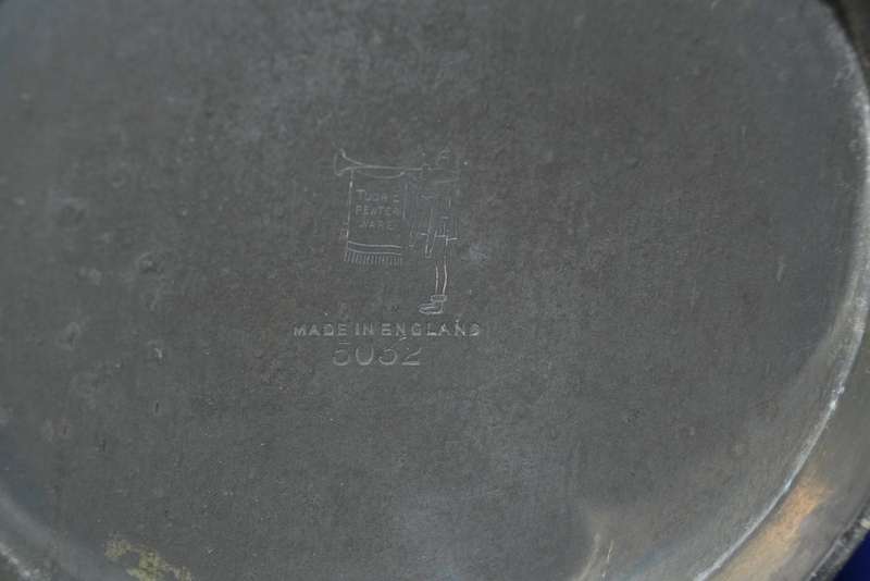 Vintage Hammered Detail Pewter Tankards