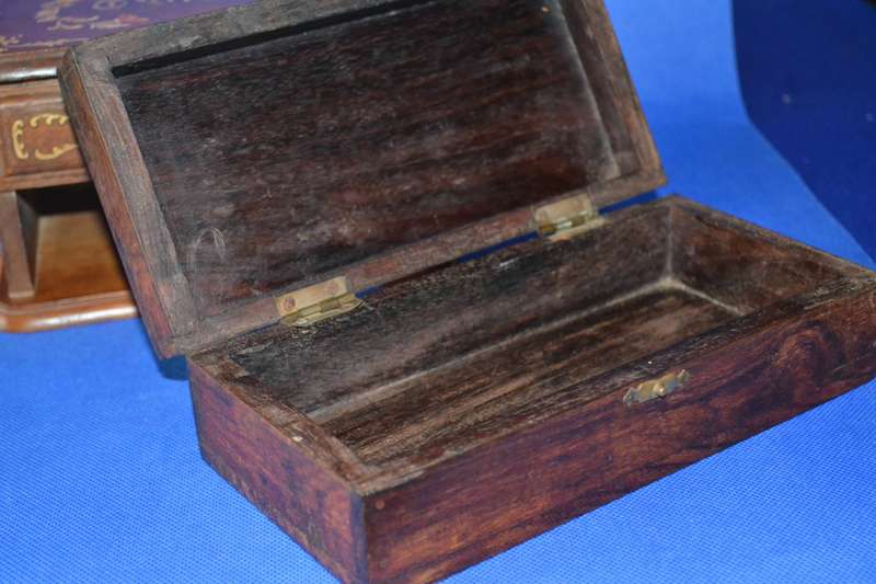 Vintage Wooden Trinket/ Jewellery Boxes x 2
