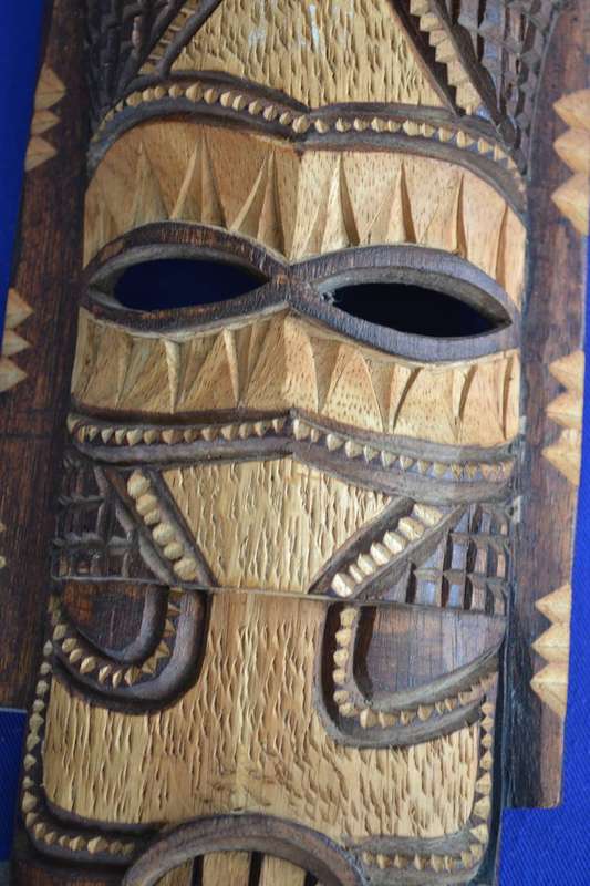 Decorative Carved Mask Wall Hangings and African Sandals