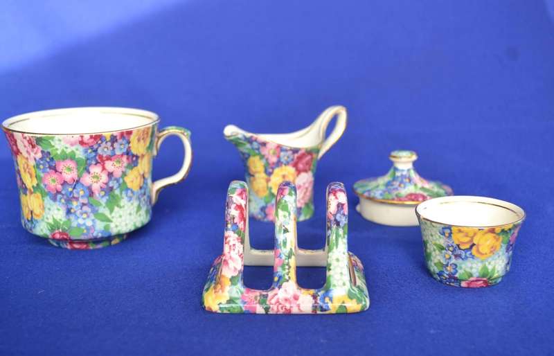 Royal Winton Chintz Part Breakfast For One Set c1940's