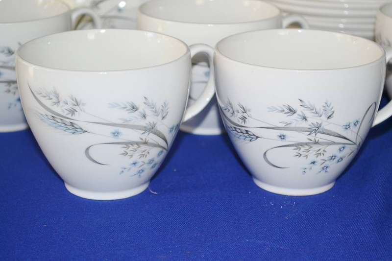 Vintage Johnson Bros Ironstone Trios (6) and Large Milk Jug Ftom the Snowhite Range