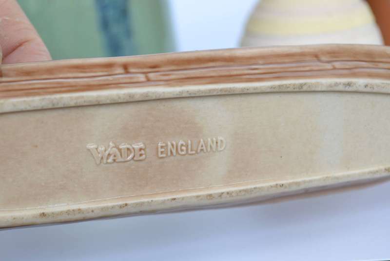 Wade England Porcelain Barge Ornament and Three Miniature  Ceramic Jugs