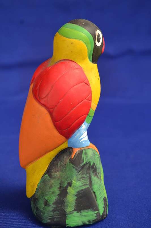 Vintage Hand Painted Ceramic Parrot