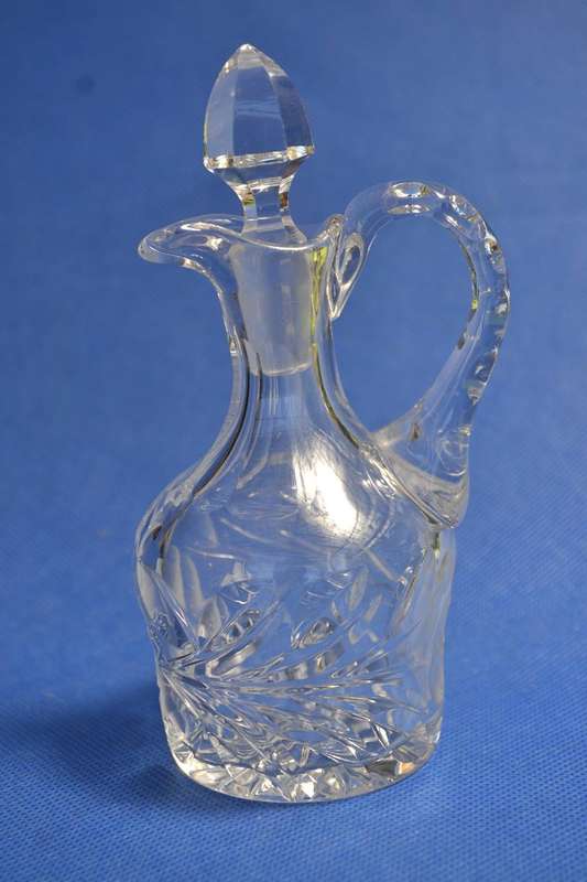 Royal Doulton "Wild Rose" Series Lygon Flower Pitcher & Crystal oil / !Vinegar Dispenser