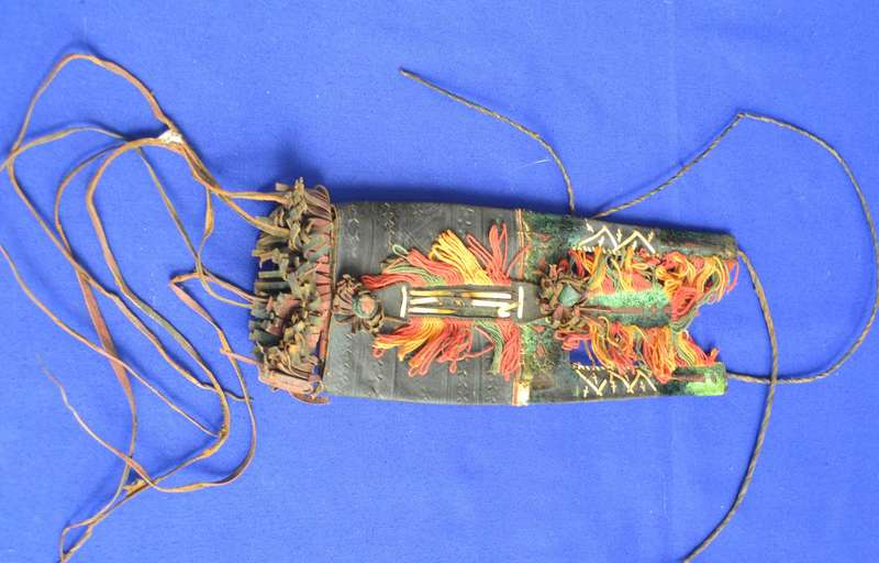 Authentic Antique Tuareg Leather Wallet Pouch