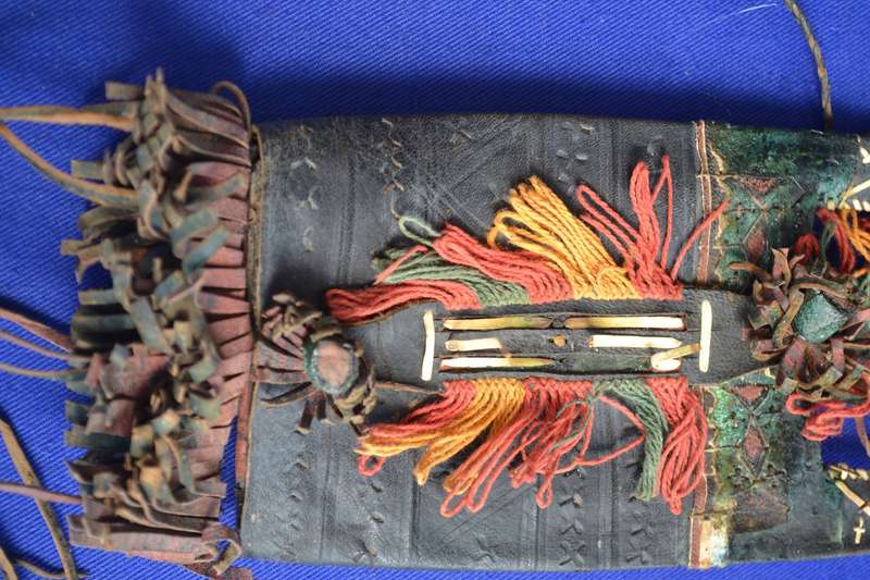 Authentic Antique Tuareg Leather Wallet Pouch