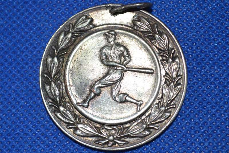 Vintage Fire Services Cap Badge and Vintage Baseball Medal