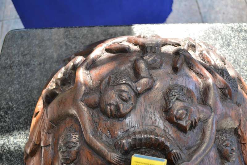 Large, Heavy Carved  Wooden African Mask