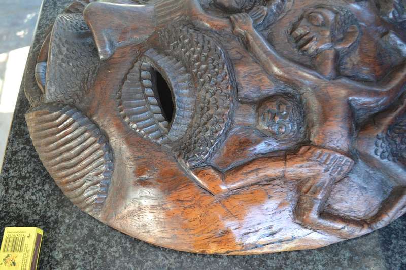 Large, Heavy Carved  Wooden African Mask