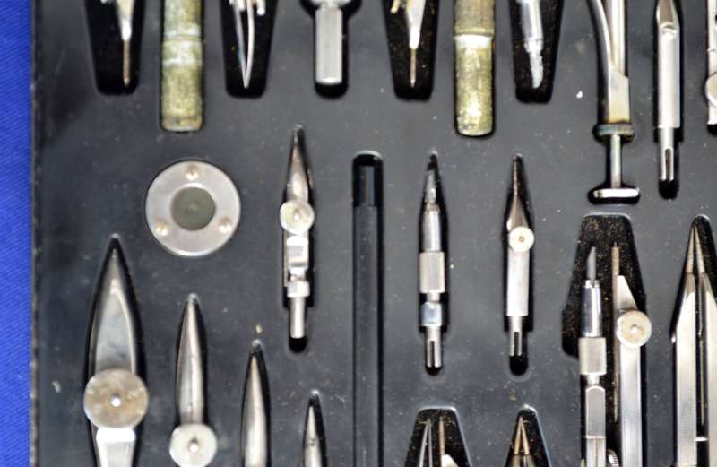 Wild Heerbrugg Switzerland RZ.40 Engineers Precision Drafting Set - Vintage c1960's
