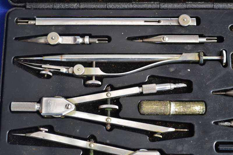 Wild Heerbrugg Switzerland RZ.40 Engineers Precision Drafting Set - Vintage c1960's