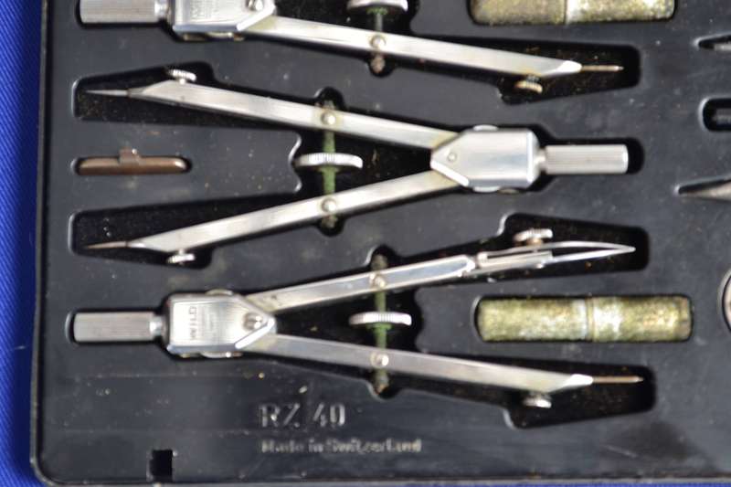 Wild Heerbrugg Switzerland RZ.40 Engineers Precision Drafting Set - Vintage c1960's