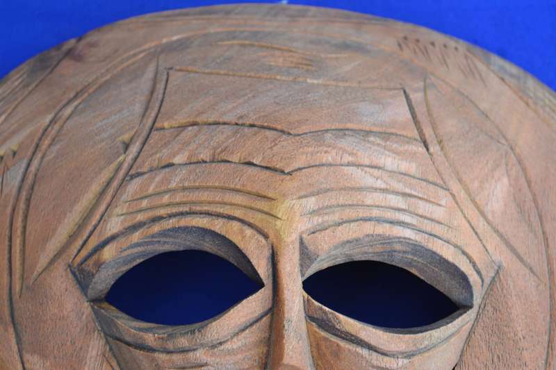 Hand Carved West African Circular Mask