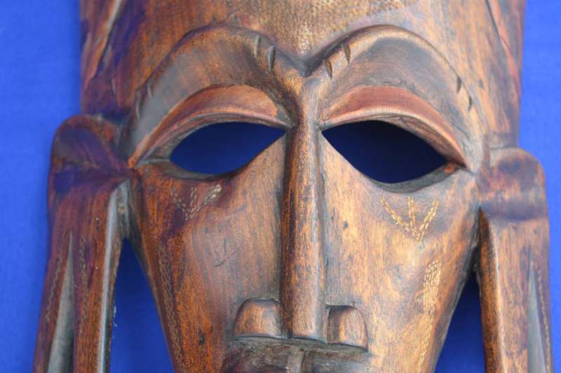 Vintage African, Kenya Wooden Hand Crafted Tribal Face Mask