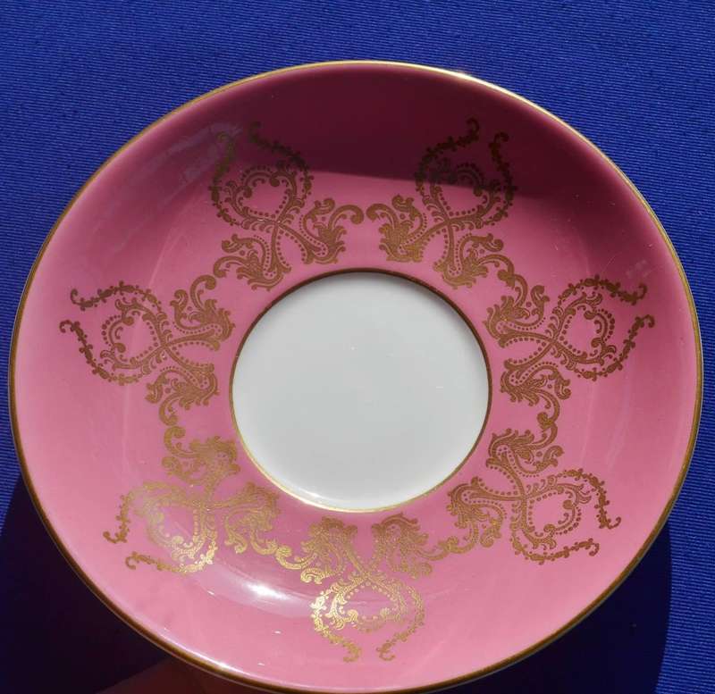 Aynsley Rare Vintage Pink Orchid Fruit Tea Cup and Saucer