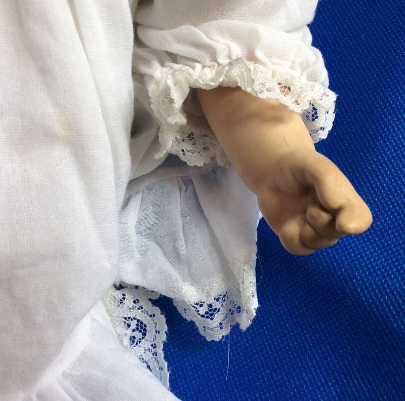 Small Vintage Sleeping Baby Porcelain Doll
