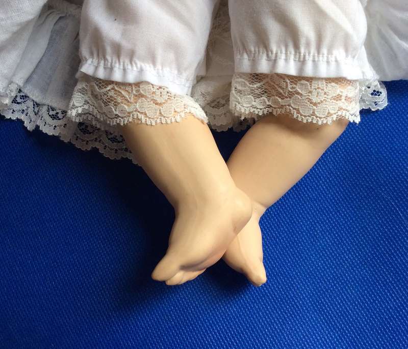 Small Vintage Sleeping Baby Porcelain Doll