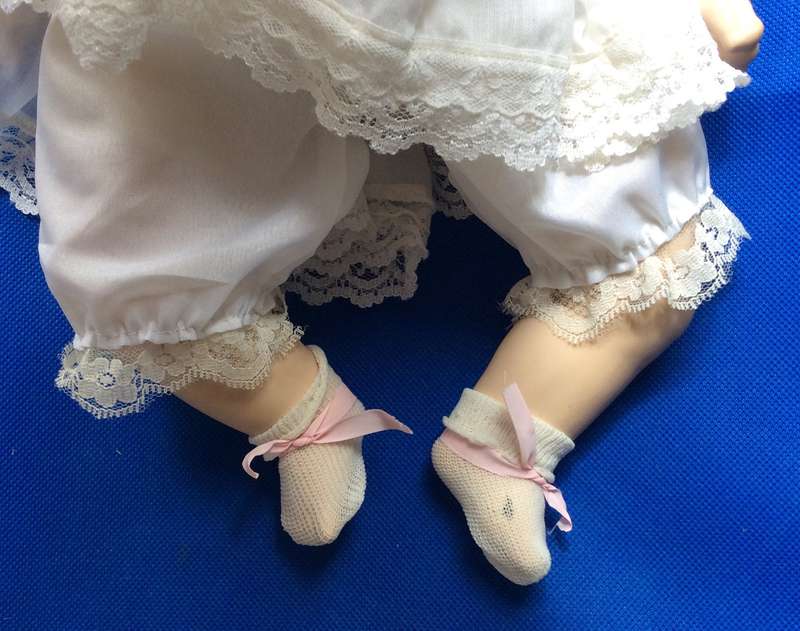 Vintage Porcelain Baby Doll - Repaired Foot