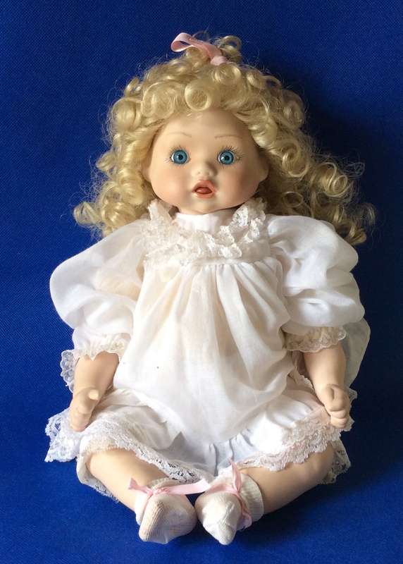 Vintage Porcelain Baby Doll - Repaired Foot